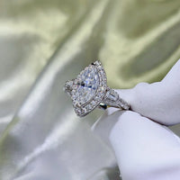 2 Carat Moissanite 925 Sterling Silver Ring Luxurious Weddings