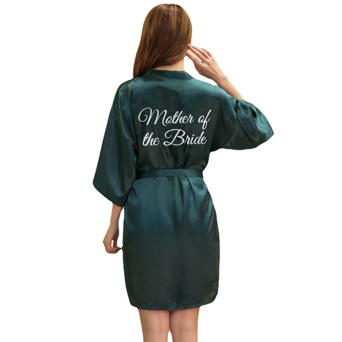 Hot Silver Glitter Mother Of The Bride Nightgown Bridal Robes Luxurious Weddings