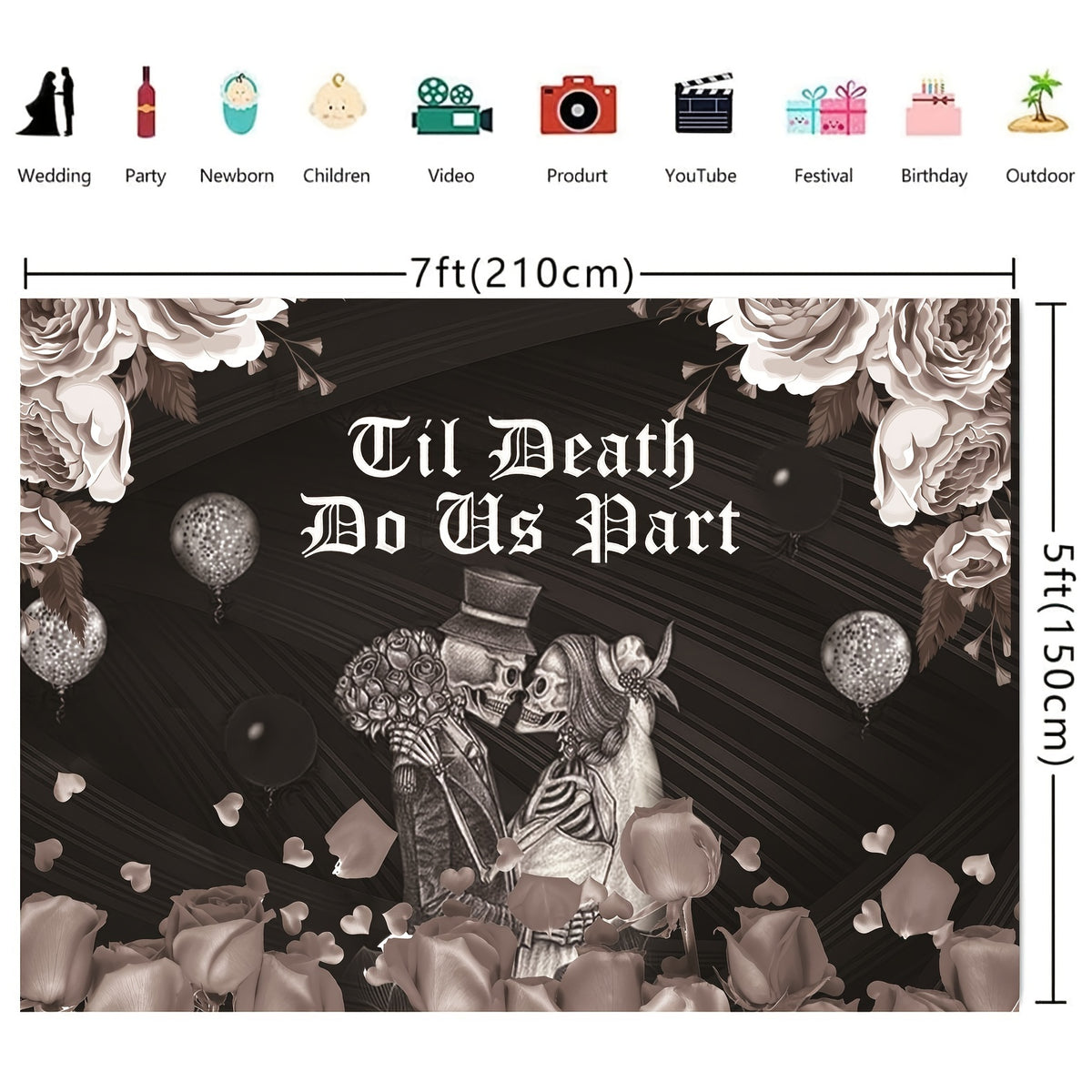 Backdrop Perfect for Weddings, Parties, and Photoshoots! Photography Backgrounds Luxurious Weddings