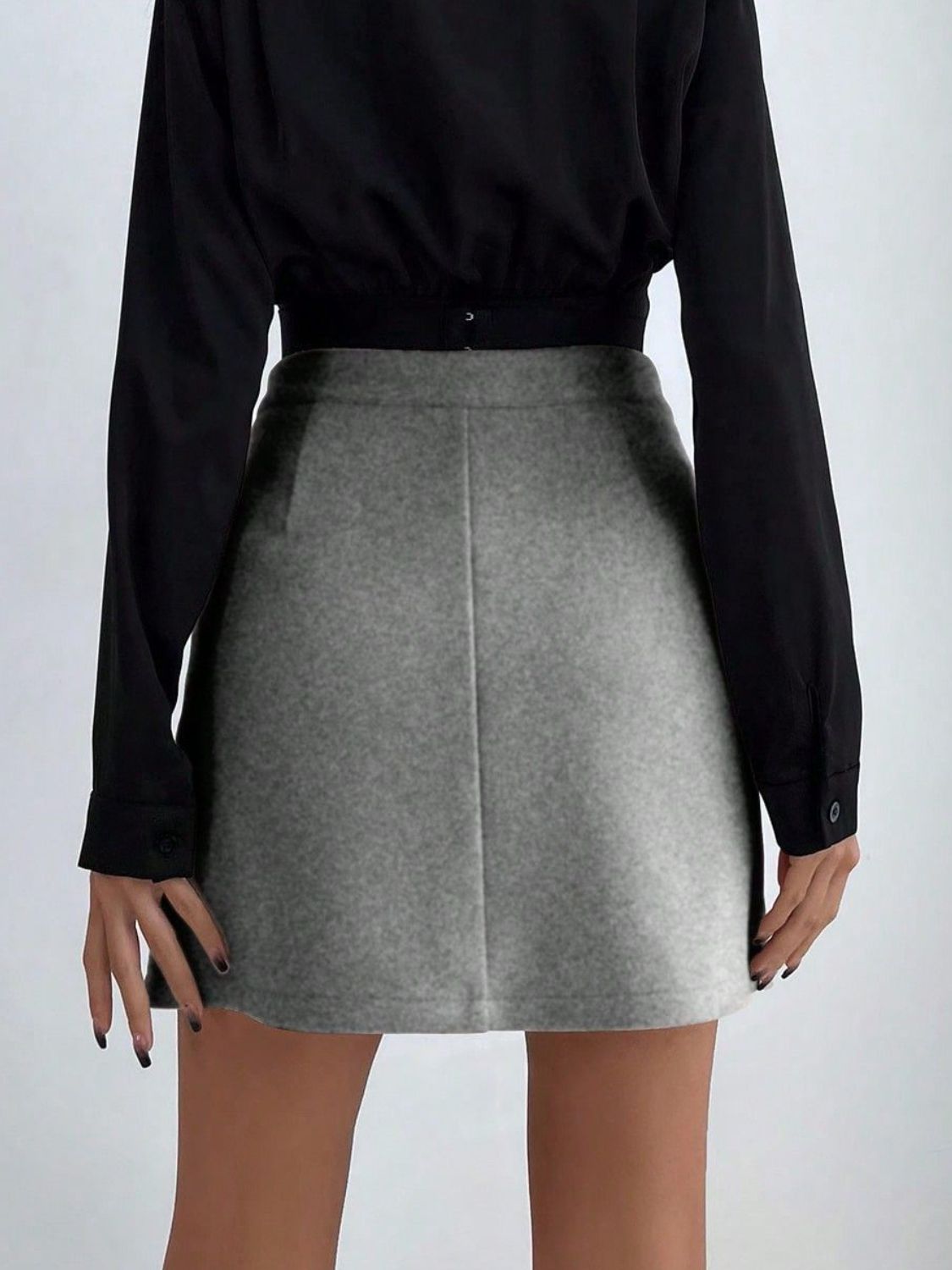 Buttoned Mini Skirt Skirt Suit Luxurious Weddings