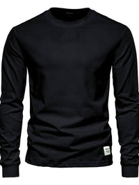 Men's Full Size Round Neck Long Sleeve T-Shirt Plus Size Men's Tshirts Luxurious Weddings