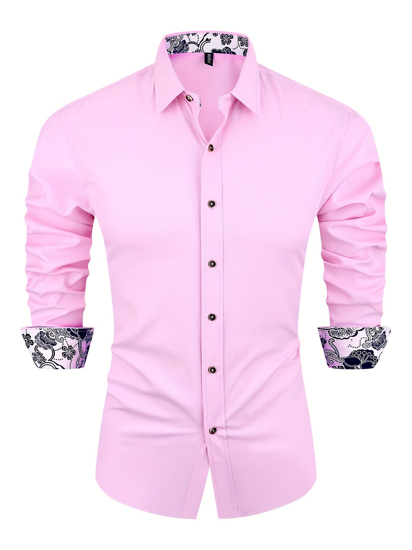 Men's Long Sleeve Tuxedo Shirt for Spring & Autumn Men's Formal Shirts Luxurious Weddings