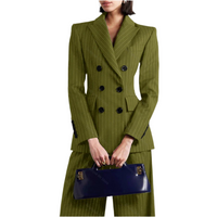 Schlankes, schickes, zweireihiges Damenanzug-Set