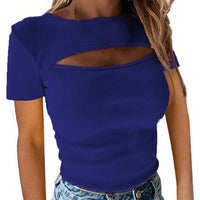 Short Sleeved ribbed top T-shirt Women's Tshirt Luxurious Weddings
