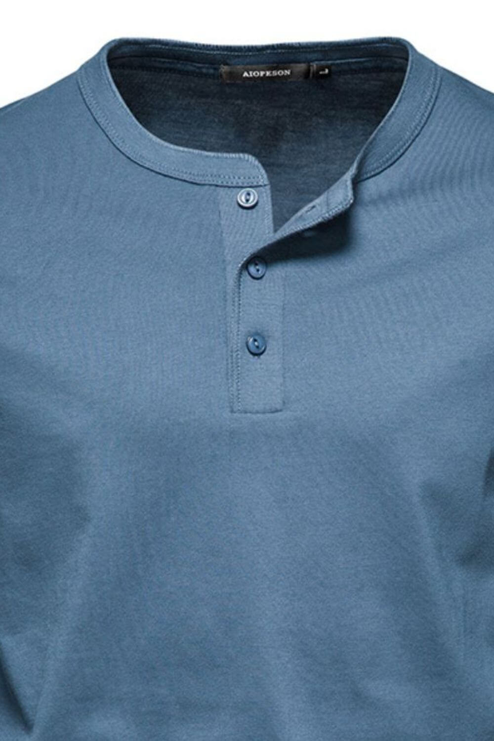 Men's Full Size Quarter Button Round Neck Long Sleeve T-Shirt Plus Size Men’s shirts Luxurious Weddings