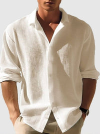 Men's Full Size Collared Neck Button Down Long Sleeve Shirt Plus Size shirts Luxurious Weddings