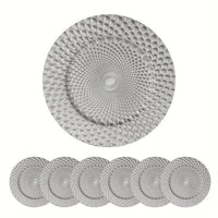 Elegant 40pcs 13\" Silvery Charger Plates Set Tableware Luxurious Weddings