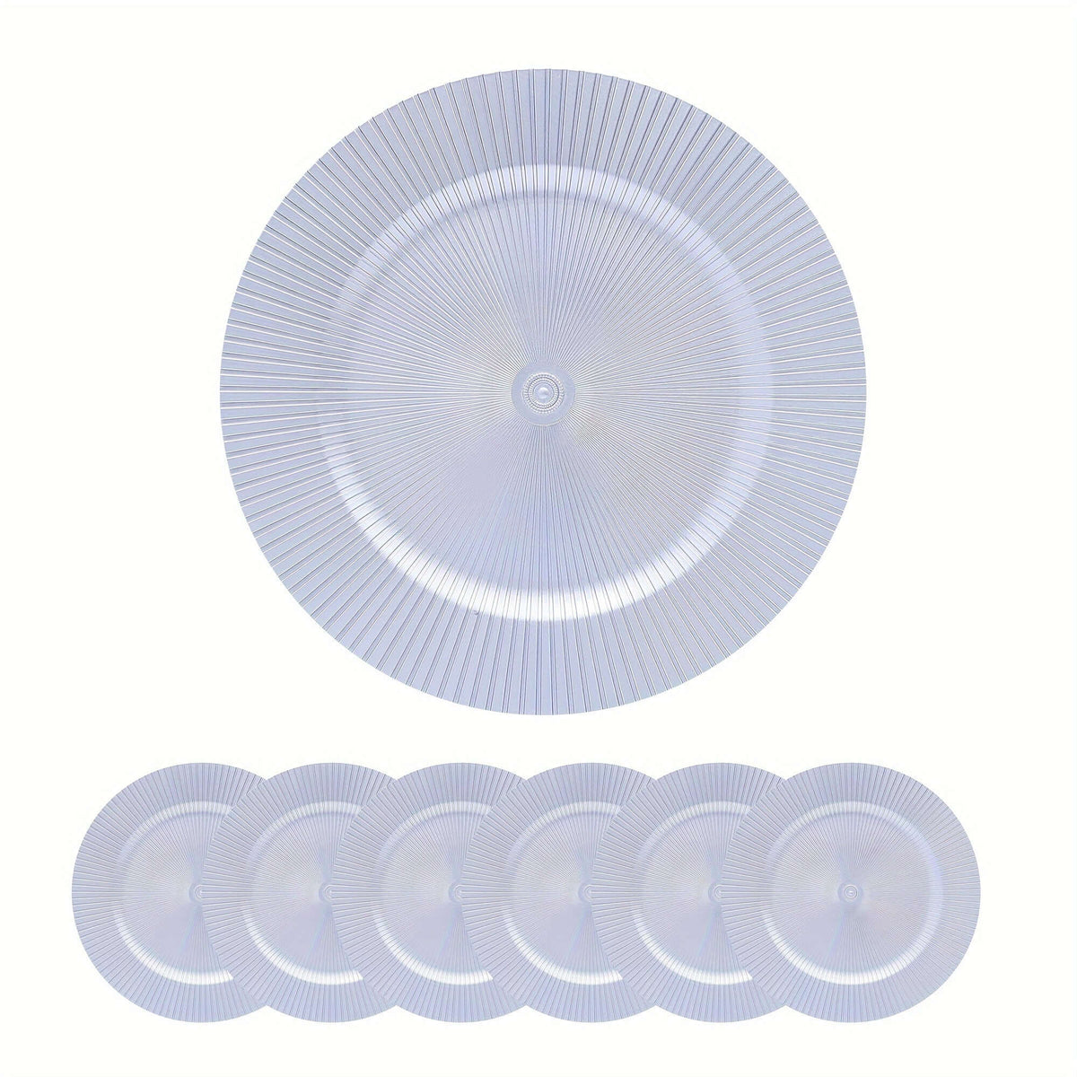 50 Silvery & Golden Charger Plates for Exquisite Table Tableware Luxurious Weddings