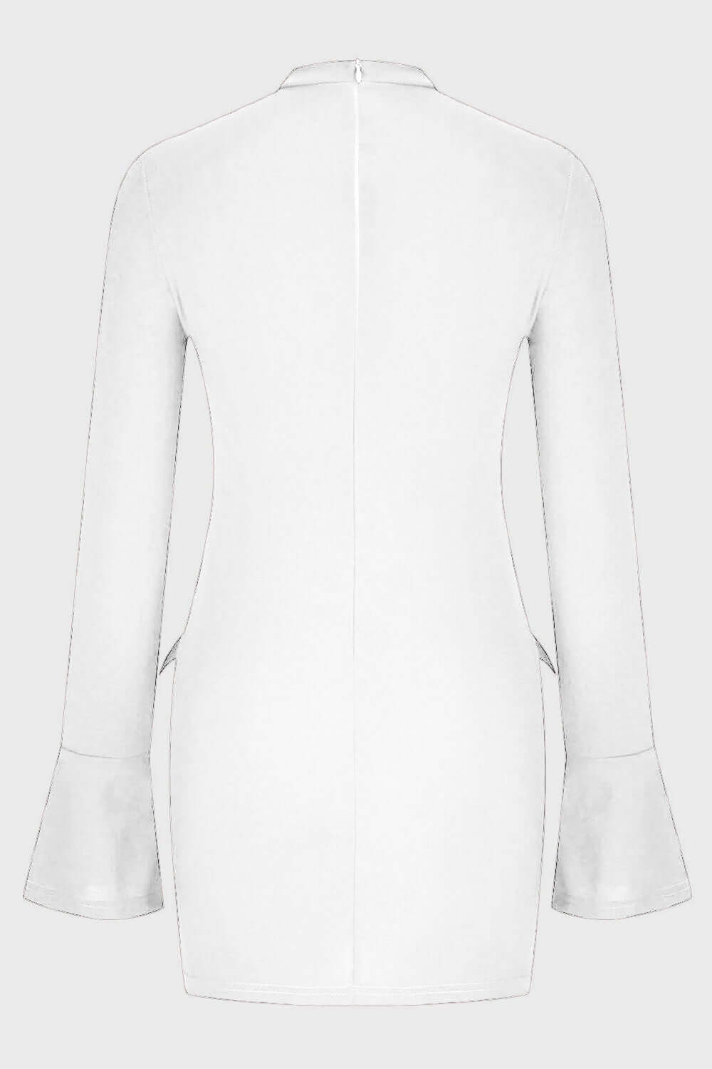 Mock Neck Long Sleeve Mini Dress Dresses/Mini Dresses Luxurious Weddings