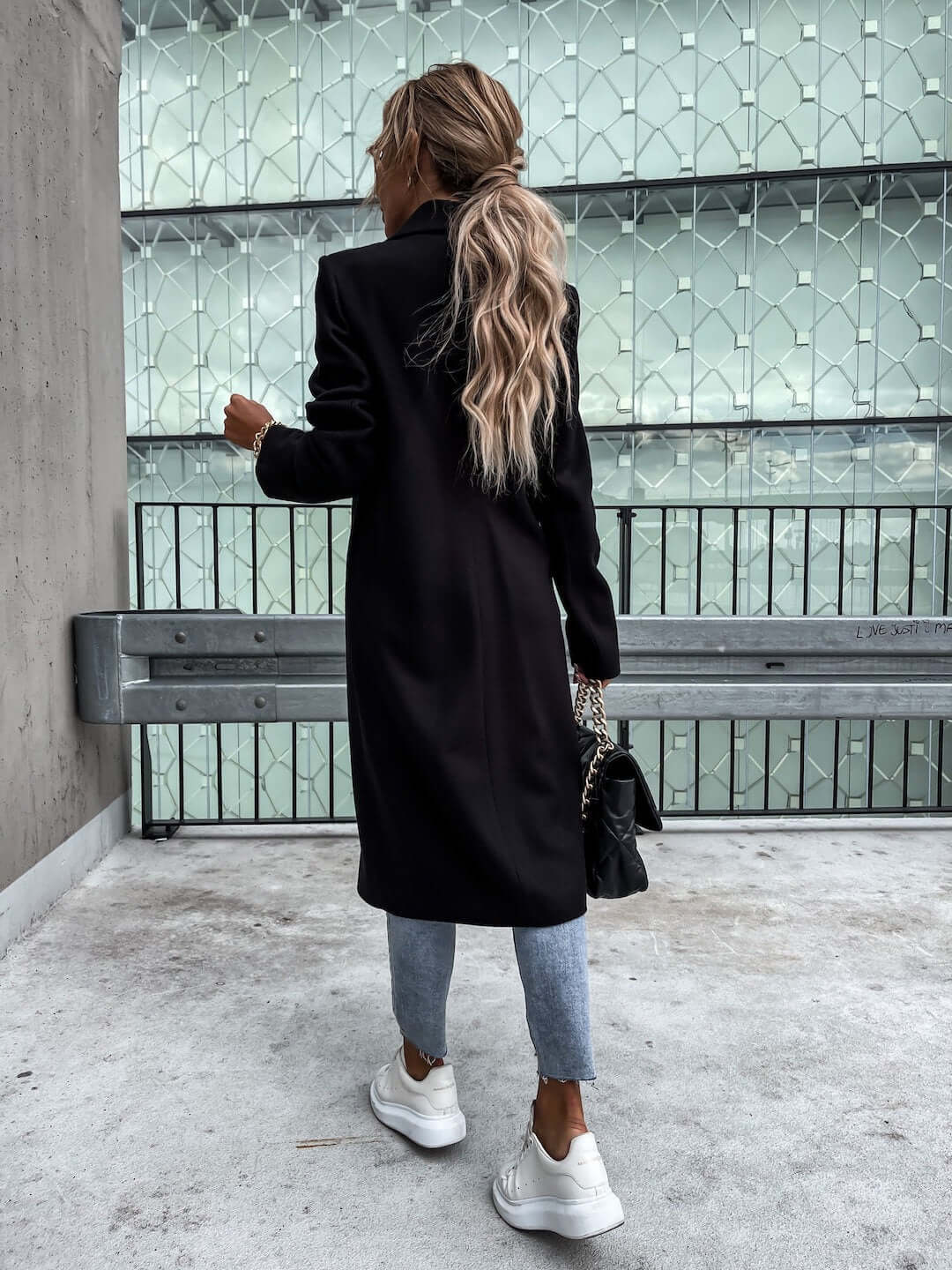 Autumn & Winter color lapel, medium length button down woolen coat, Women's Jacket Luxurious Weddings