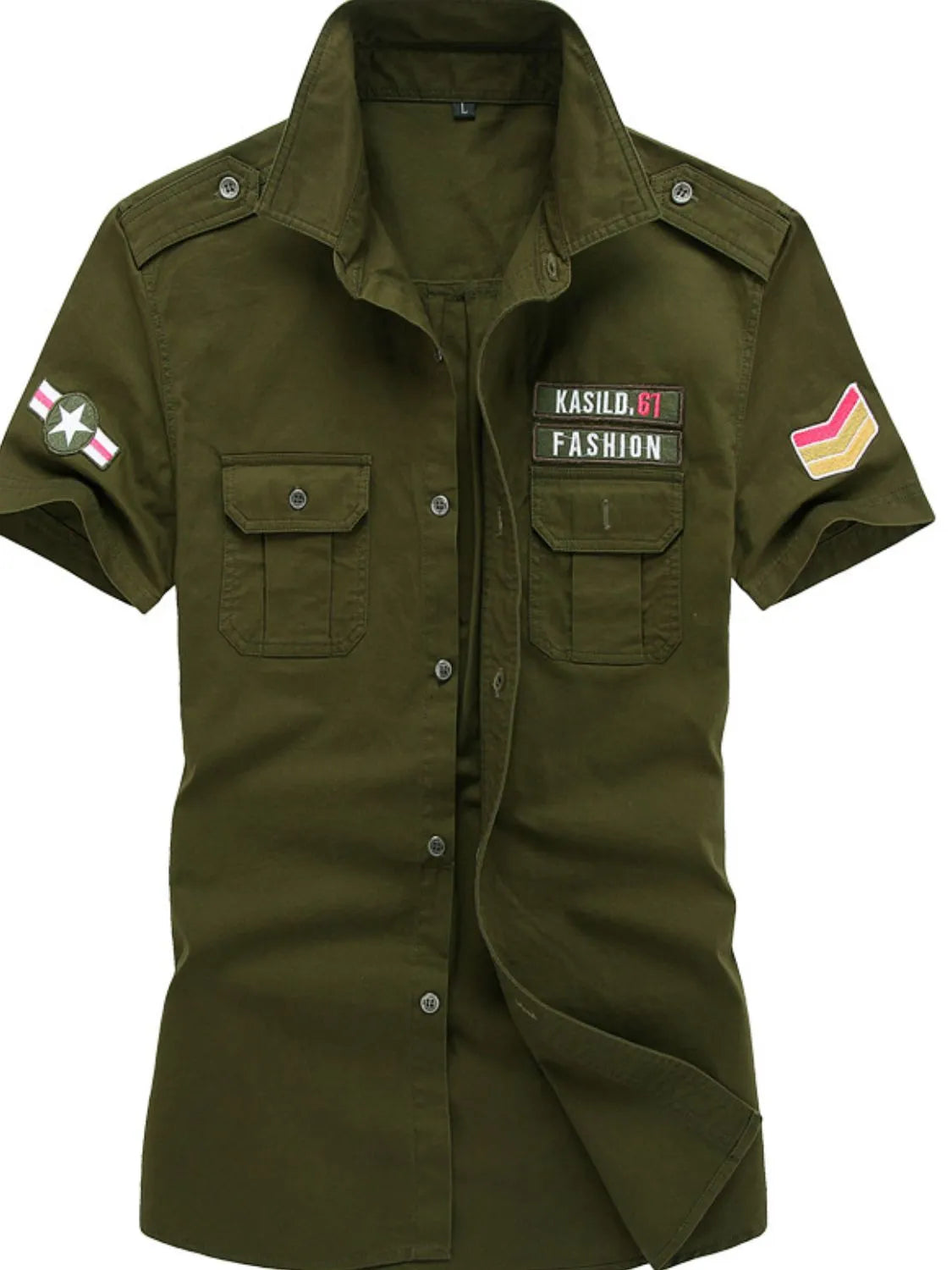 Men's Plus Size Embroidered Collared Neck Short Sleeve Shirt Men’s shirts Luxurious Weddings