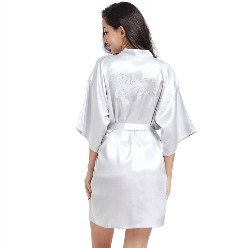 Hot Silver Glitter Mother Of The Bride Nightgown Bridal Robes Luxurious Weddings