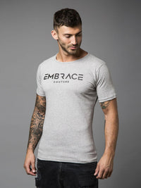 Men's Letter Graphic Round Neck Short Sleeve T-Shirt Tshirts Luxurious Weddings