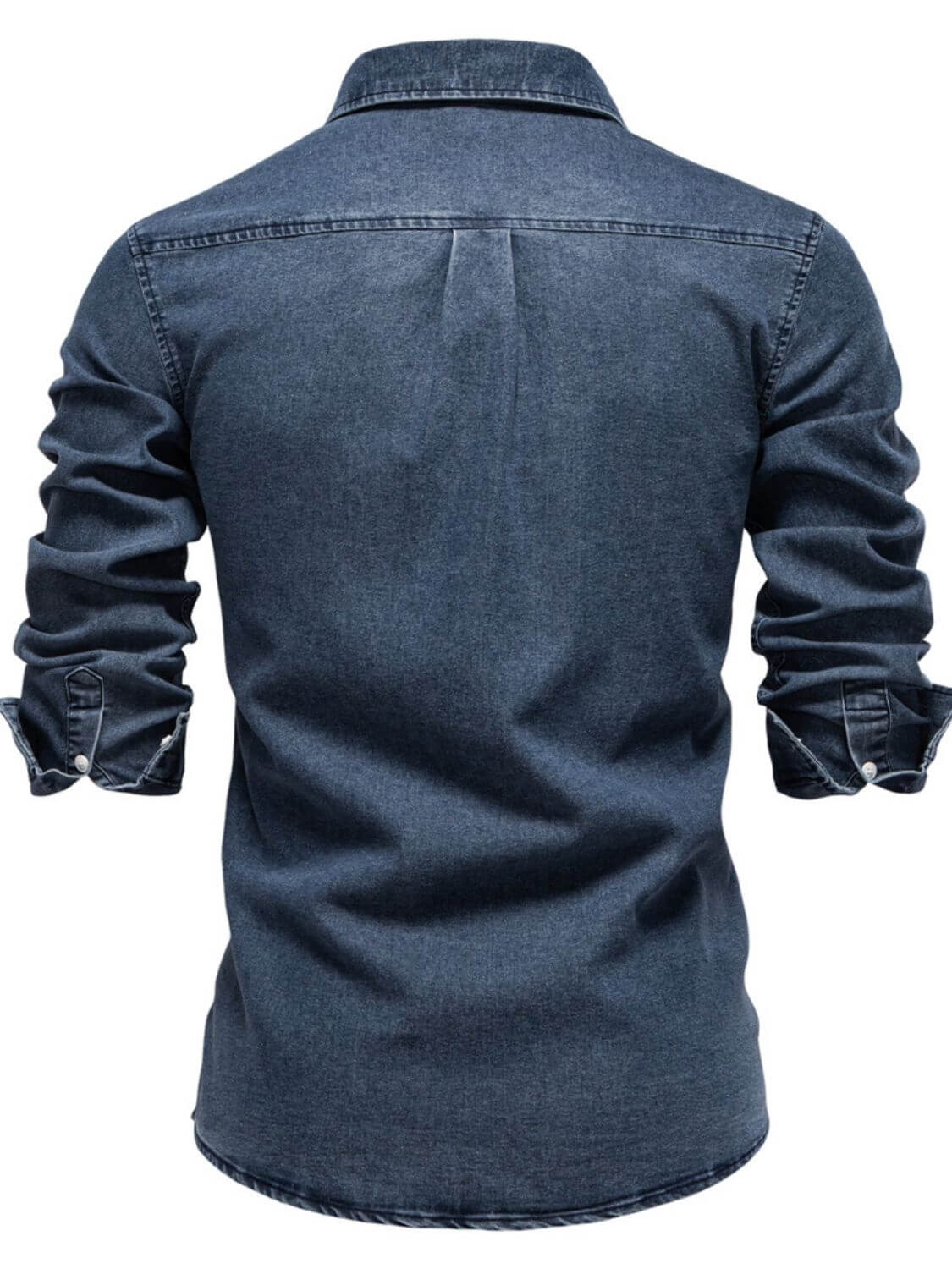 Men's Button Down Collared Neck Denim Shirt Men's Shirts Luxurious Weddings