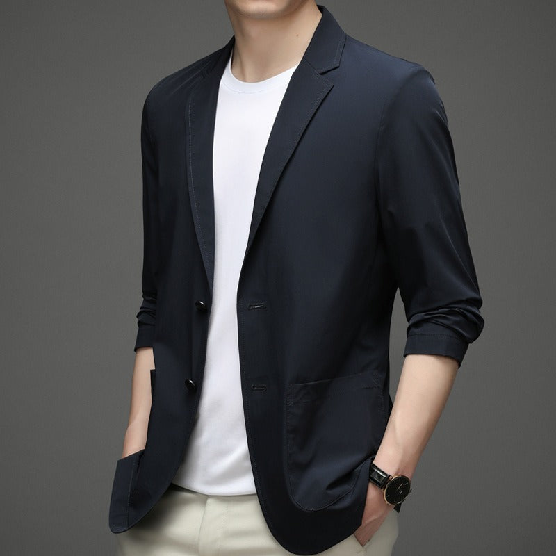 Men's Formal Silk Thin Suit Coat Jacket Luxurious Weddings