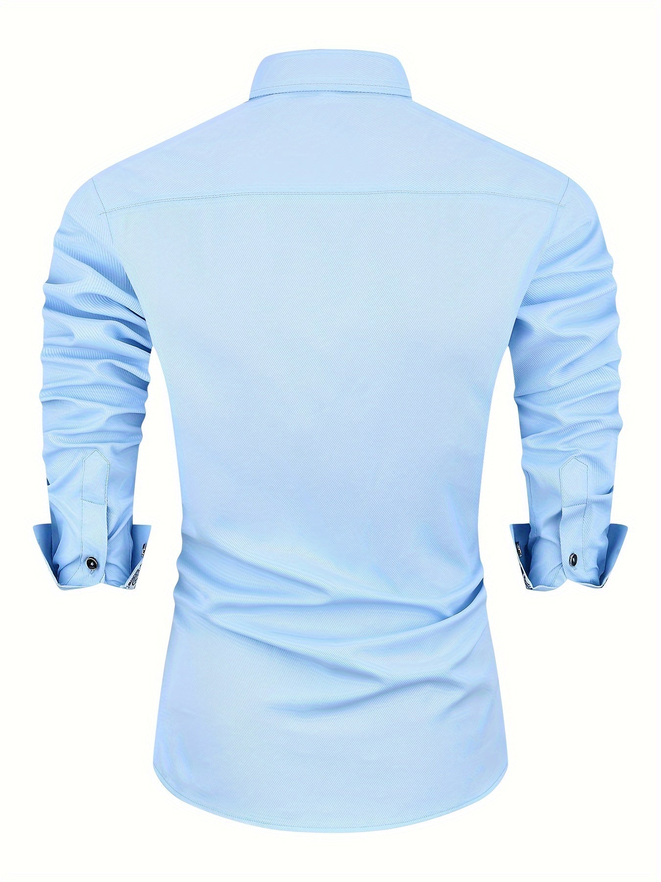 Men's Long Sleeve Tuxedo Shirt for Spring & Autumn Men's Formal Shirts Luxurious Weddings
