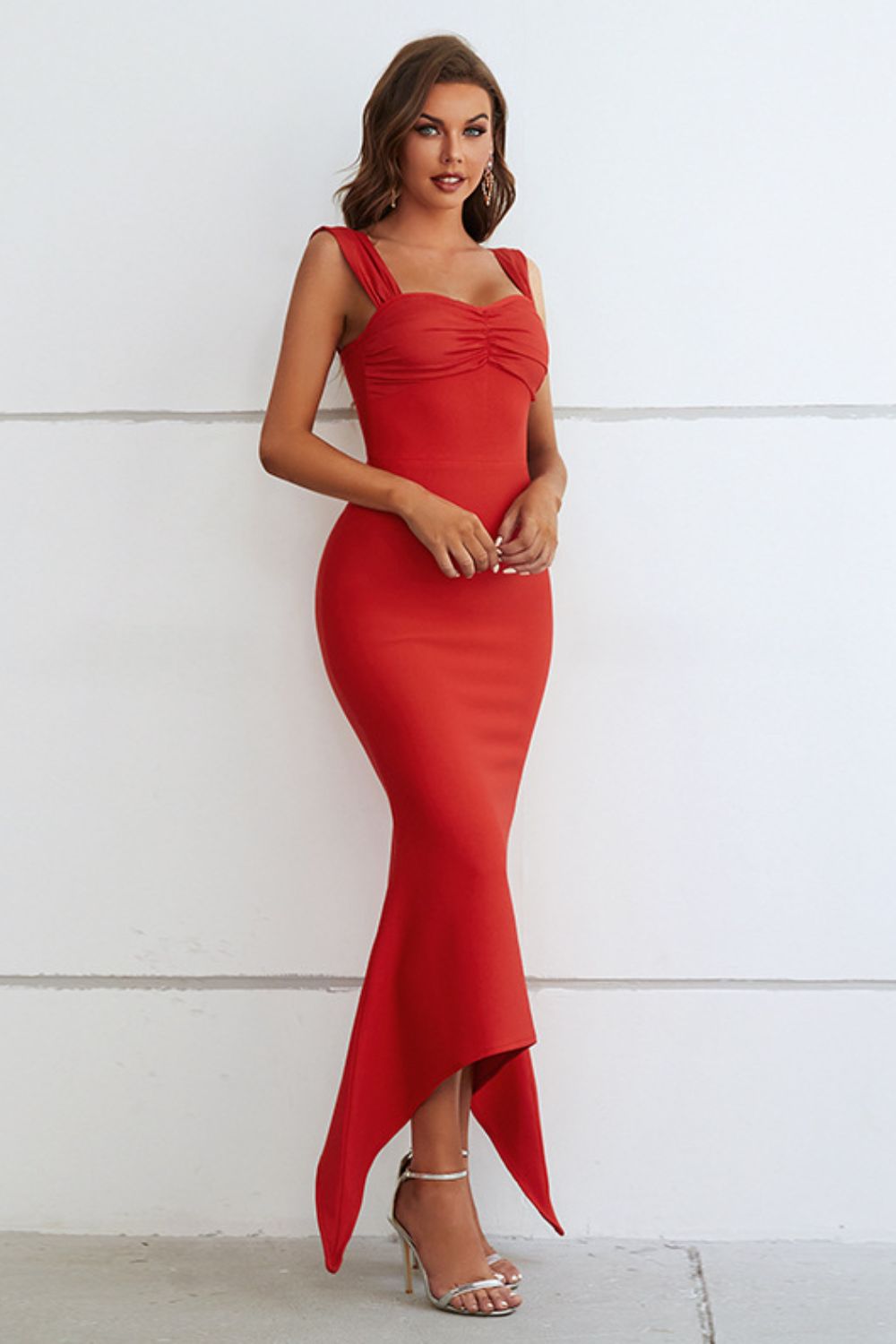 Ruched Sweetheart Neck Hem Detail Dress Ball Gown Luxurious Weddings