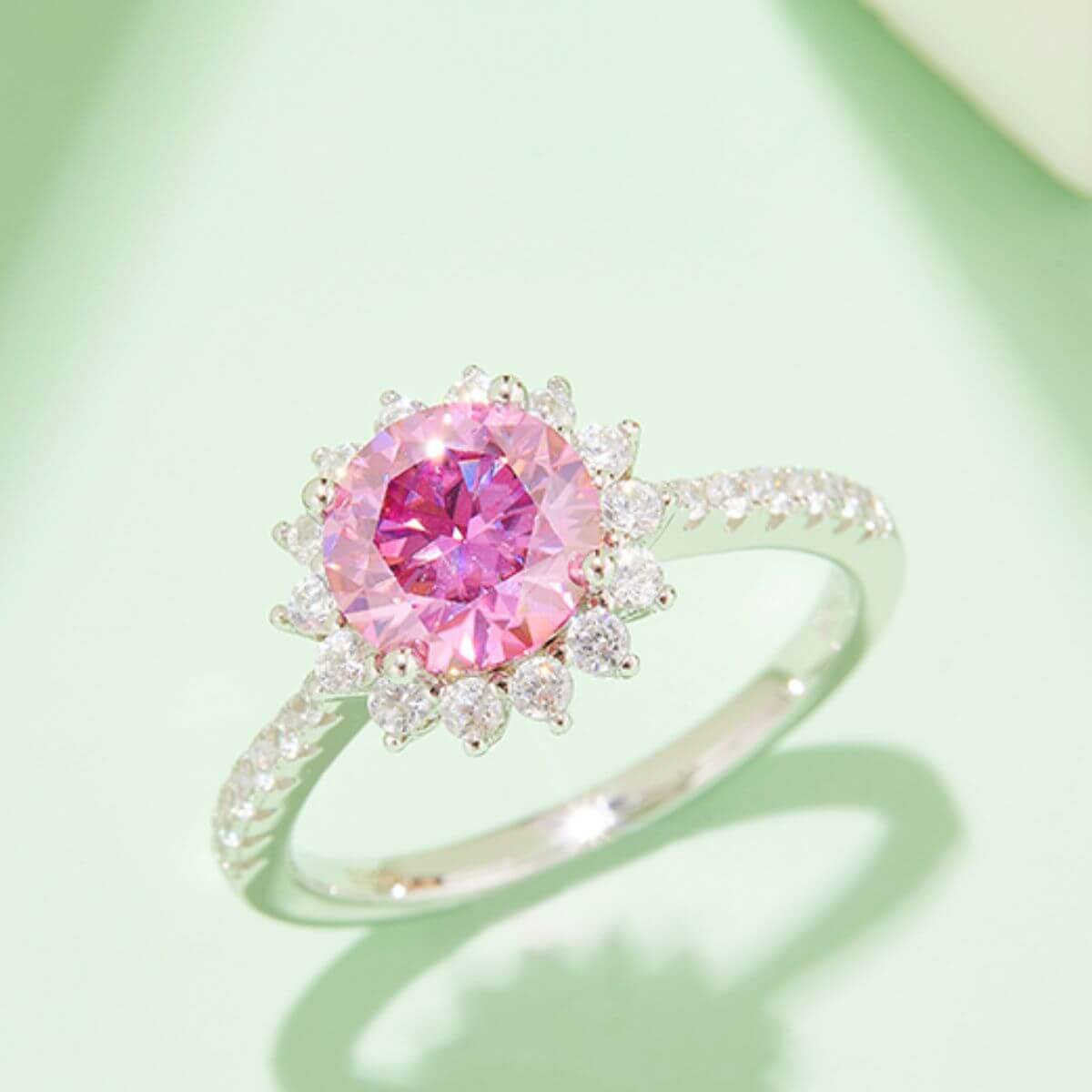 2 Carat Moissanite 925 Sterling Silver Ring Rings Luxurious Weddings