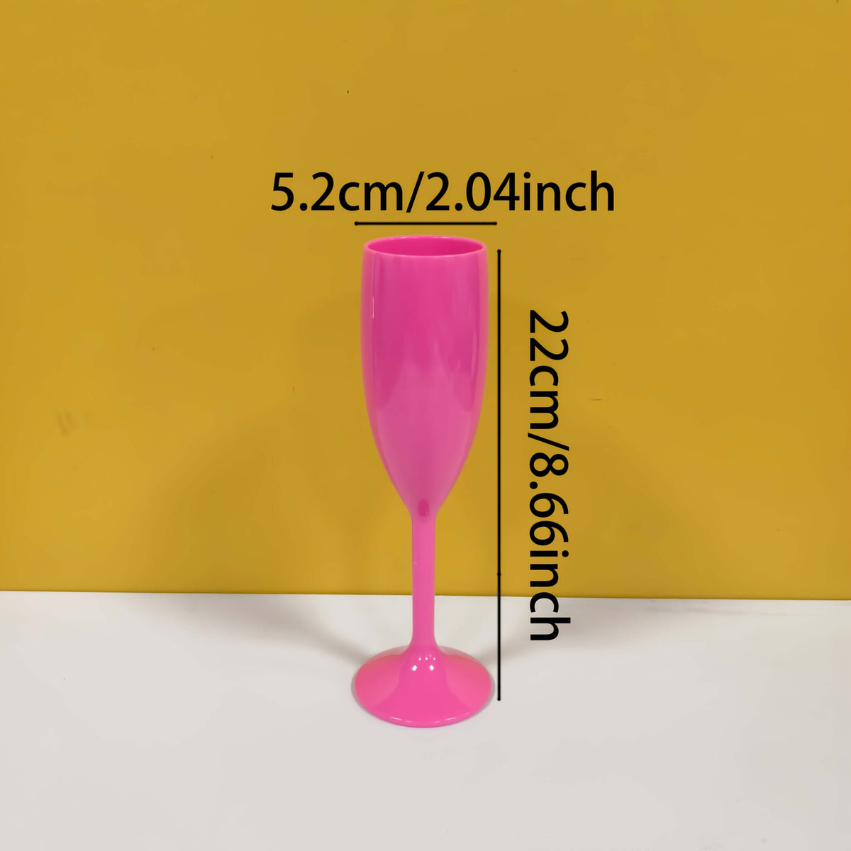 Elegant Stemmed Plastic Champagne Glasses Set Drinkware Luxurious Weddings