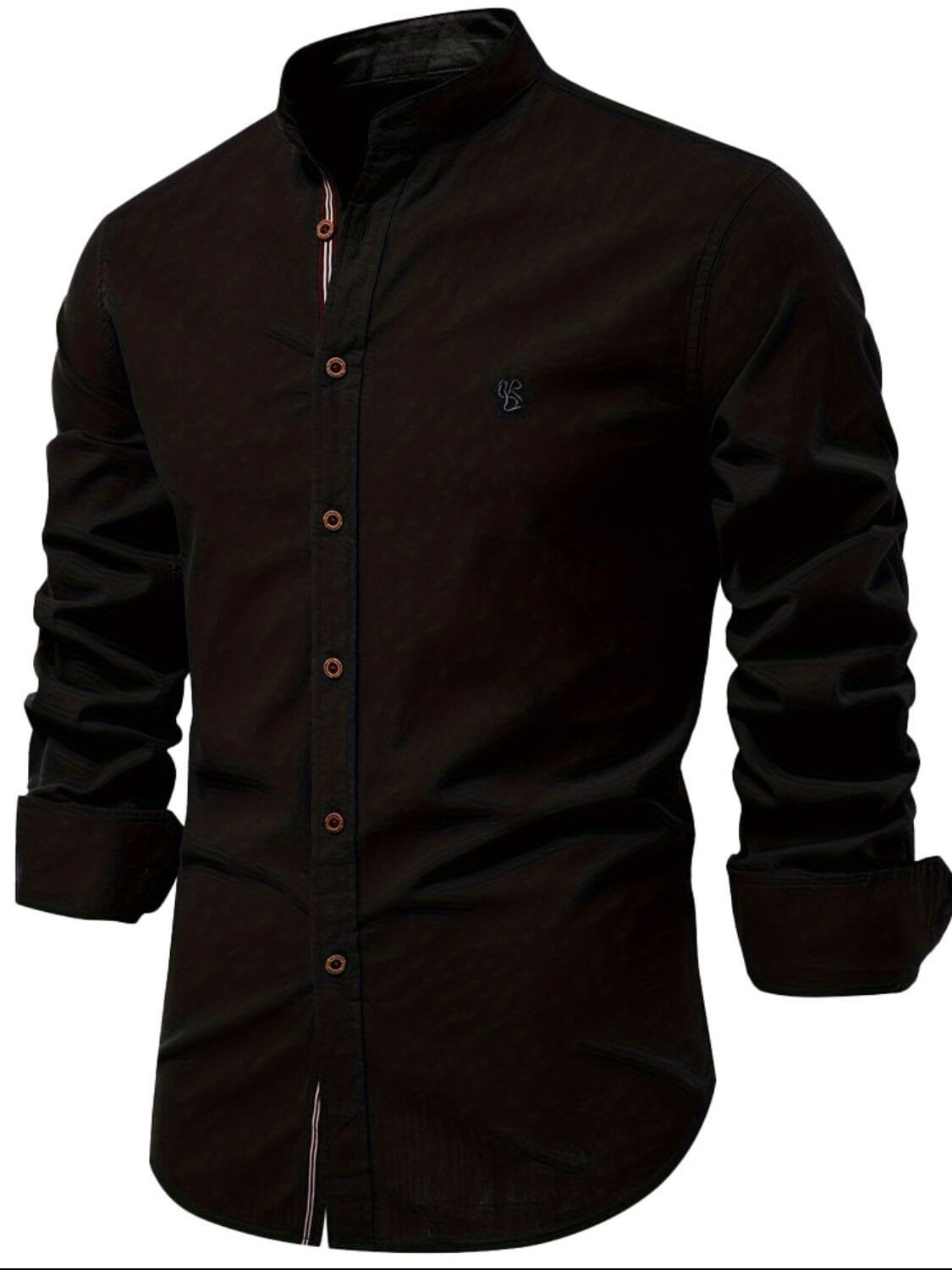 Men's Full Size Button Down Embroidered Shirt Plus Size Shirt Luxurious Weddings