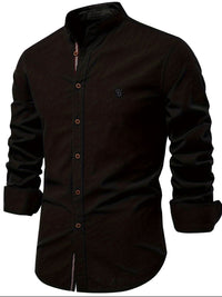 Men's Full Size Button Down Embroidered Shirt Plus Size Shirt Luxurious Weddings