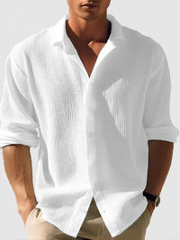 Men's Full Size Collared Neck Button Down Long Sleeve Shirt Plus Size shirts Luxurious Weddings