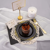 175pcs Black & Gold Tableware Set for 25 Guests Tableware Luxurious Weddings