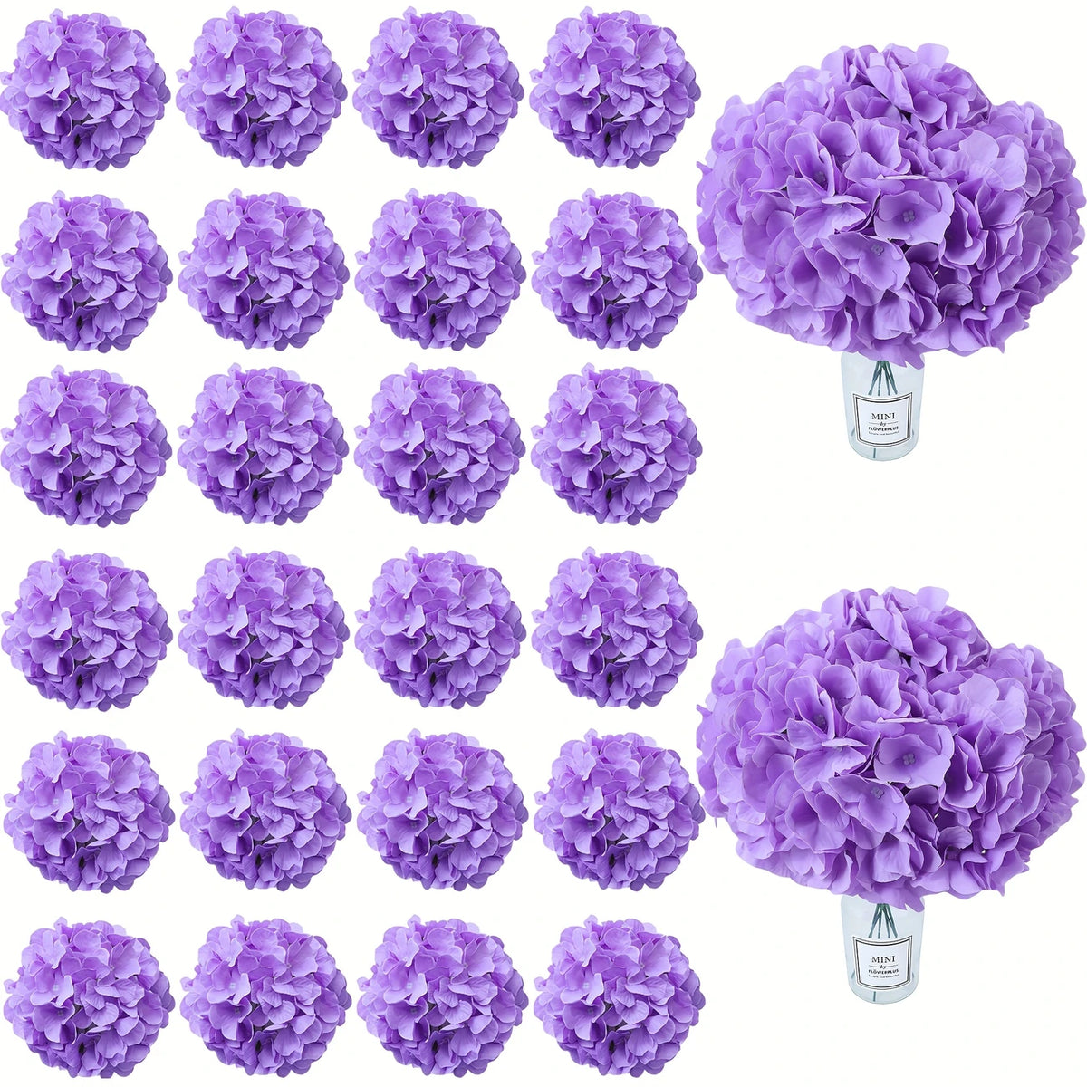 Bulk Wedding Floral Pack | Light Purple artificial Hydrangeas Luxurious Weddings