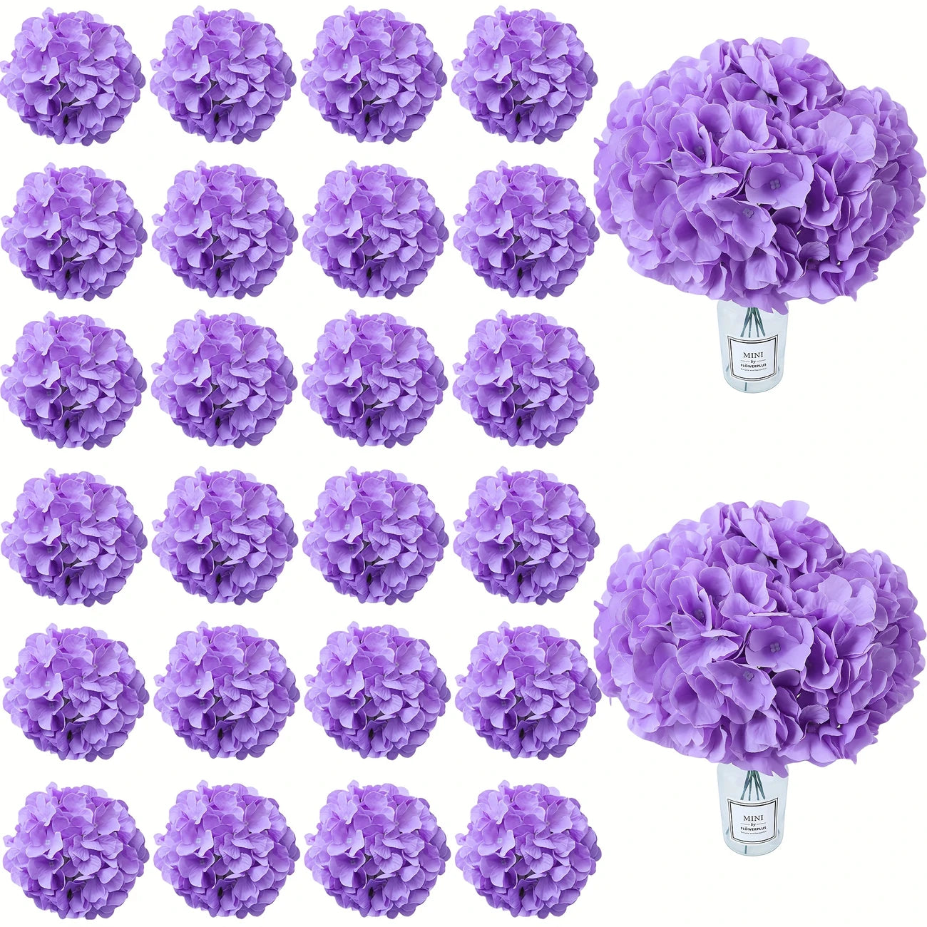 Bulk Wedding Floral Pack | Light Purple artificial Hydrangeas Luxurious Weddings