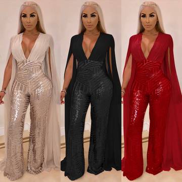 Sequin Evening Jumpsuit Jumpsuit Luxurious Weddings