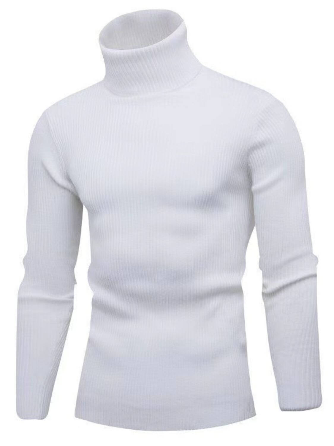Men's Turtleneck Long Sleeve Ribbed Sweater turtle neck Luxurious Weddings