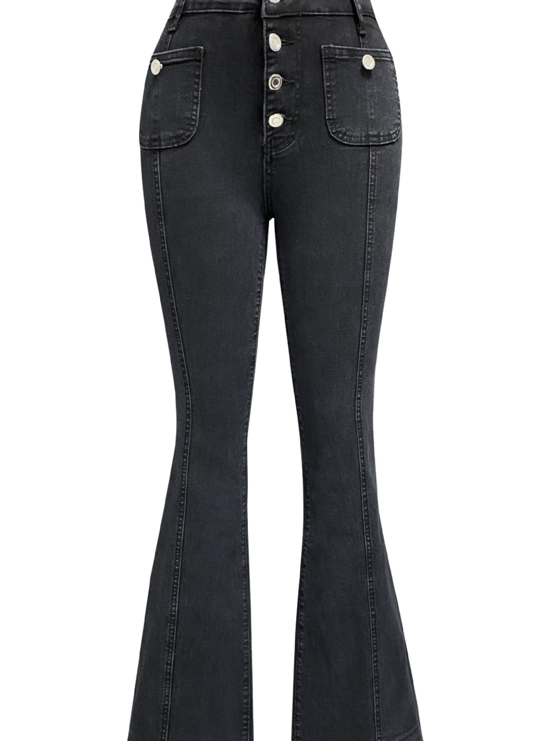 Button Fly High Waist Flare Jeans Jeans & Denim Luxurious Weddings