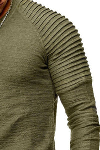 Men's Plus Size Round Neck Long Sleeve T-Shirt Long sleeve Tshirt Luxurious Weddings