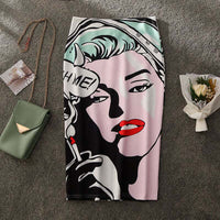 Women's Pencil Skirt Mickey Mouse Print High Waist Women's Skirt Luxurious Weddings