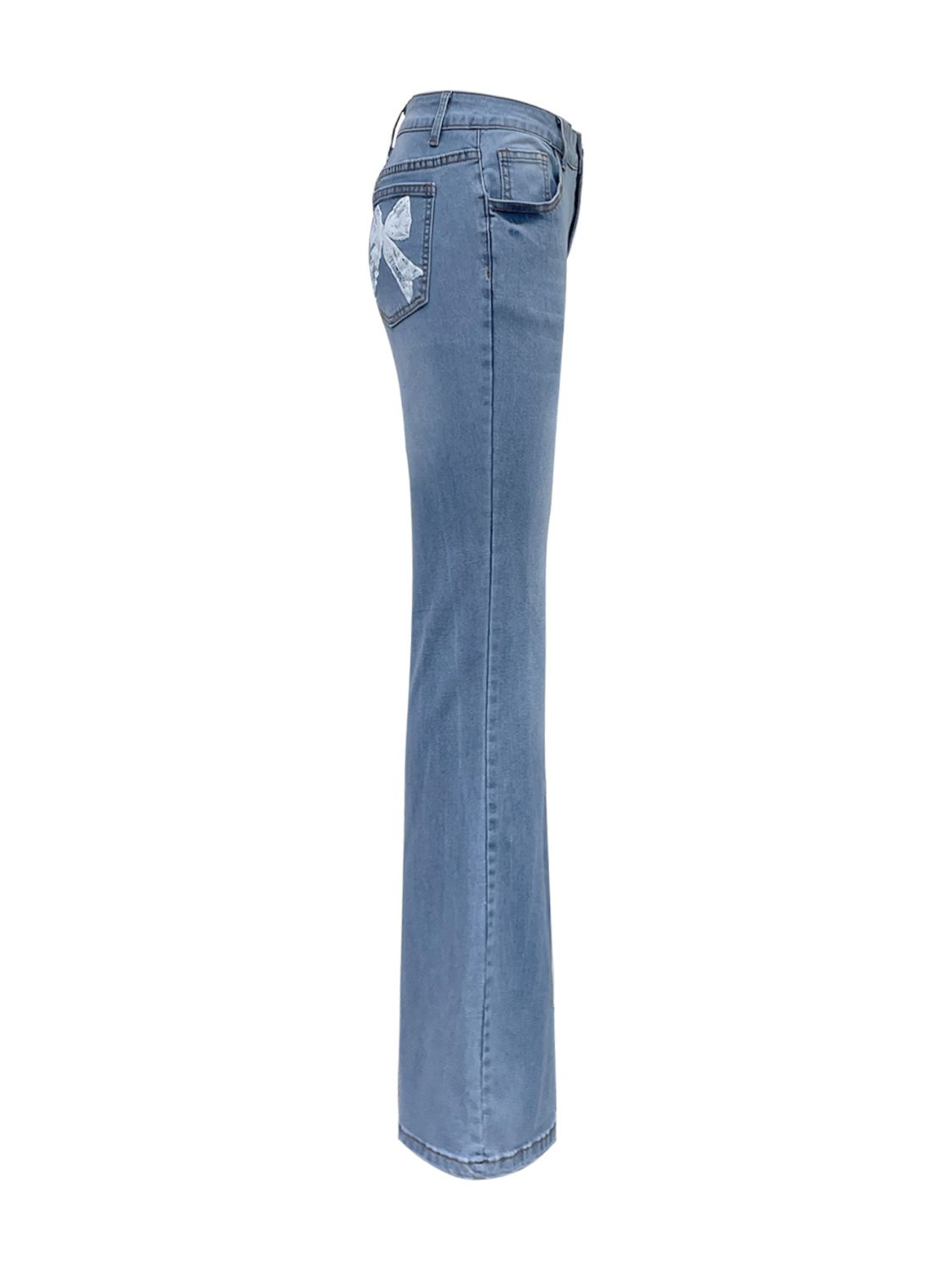 Bow Back Flare Jeans Jeans Luxurious Weddings