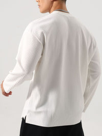 Men's Plus Size Round Neck Long Sleeve T-Shirt long sleeved Tshirt Luxurious Weddings