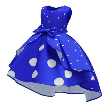 Girls Elegant Polka Dots Dress girls dress Luxurious Weddings