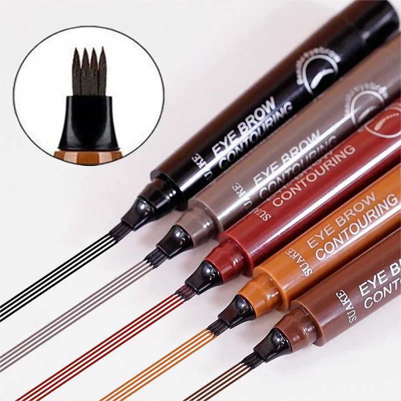 5 Colors Microblading Eyebrow Pen Waterproof Liquid Eyebrow Pencil Long Lasting