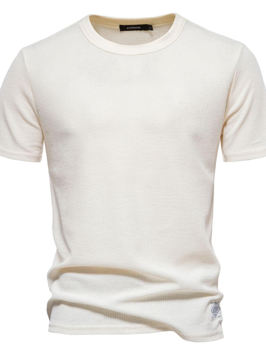 Men's Waffle-Knit Short Sleeve T-Shirt mens tshirts Luxurious Weddings