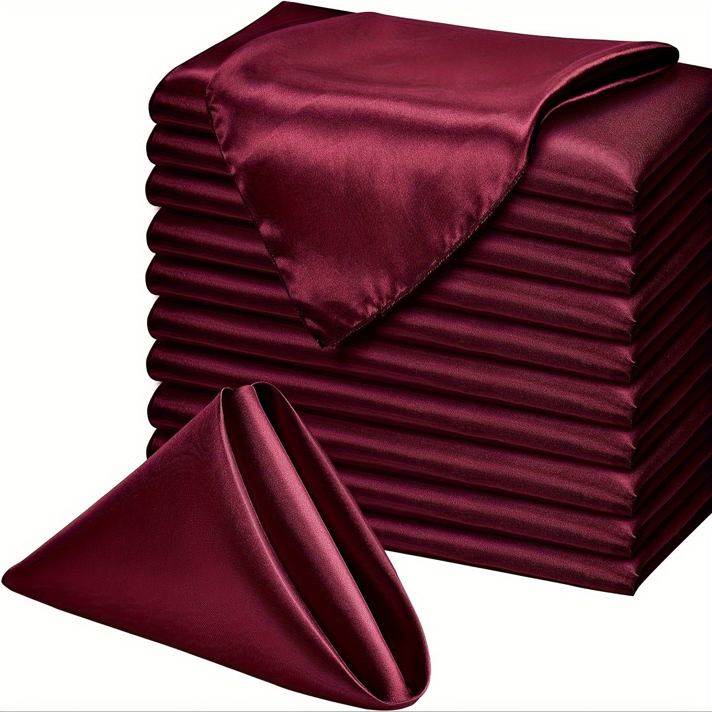 Coloured Satin Napkins - Set of 10 Napkins Luxurious Weddings