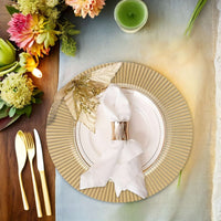 50 Silvery & Golden Charger Plates for Exquisite Table Tableware Luxurious Weddings