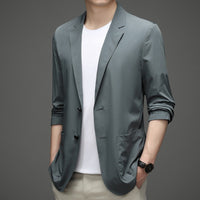 Men's Formal Silk Thin Suit Coat Jacket Luxurious Weddings