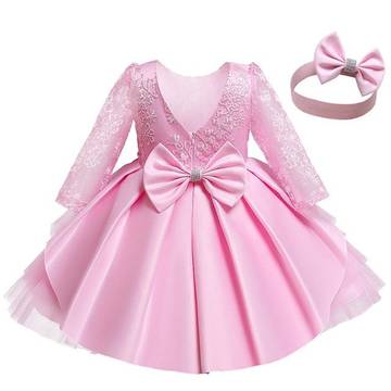 Princess Dress Girls Full Sleeve Baby girls dress Luxurious Weddings