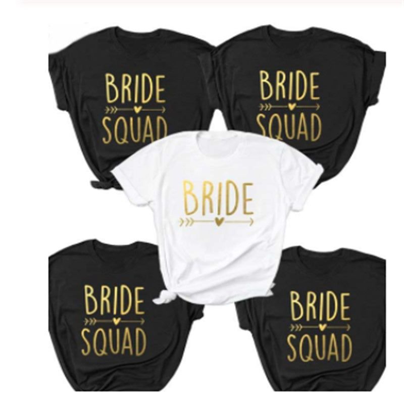 Gold T-shirt bride Tshirts Luxurious Weddings