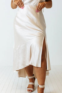 Plus Size Slit Ruffled Skirt Plus size skirt Luxurious Weddings