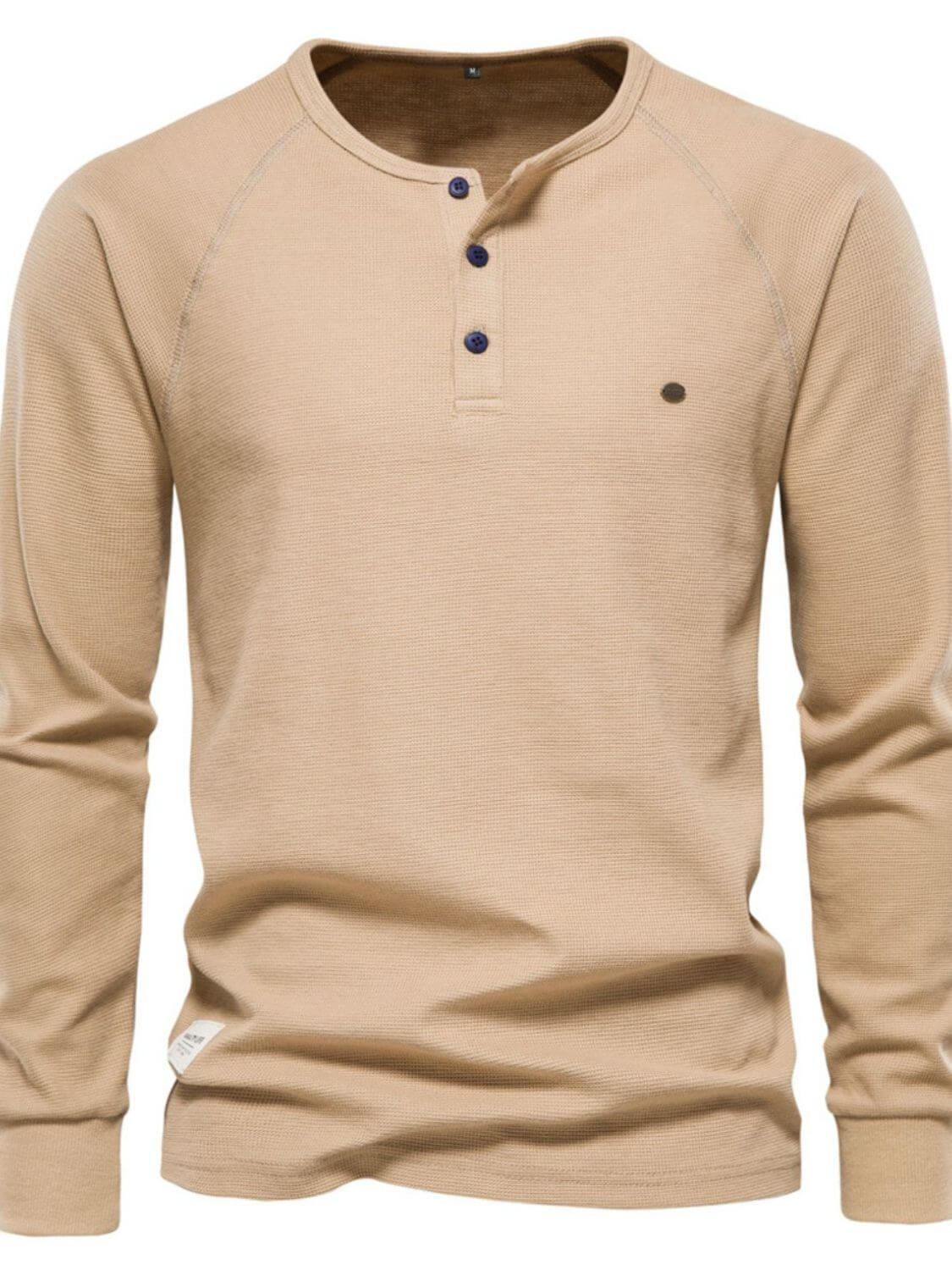 Men's Waffle-Knit Long Sleeve T-Shirt Men's Tshirts Luxurious Weddings