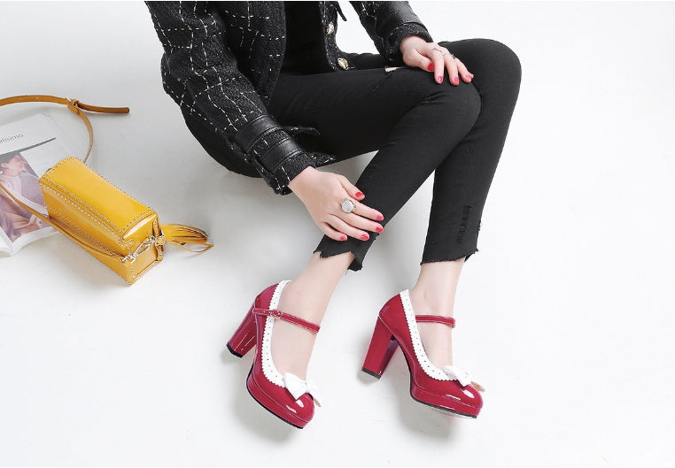 Lolita bow single shoes high heels 0 Luxurious Weddings