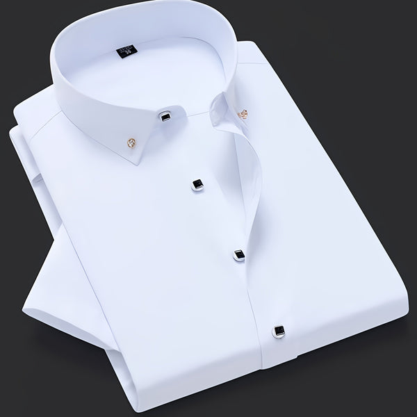 a white shirt on a black background