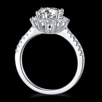 2 Carat Moissanite 925 Sterling Silver Ring Rings Luxurious Weddings