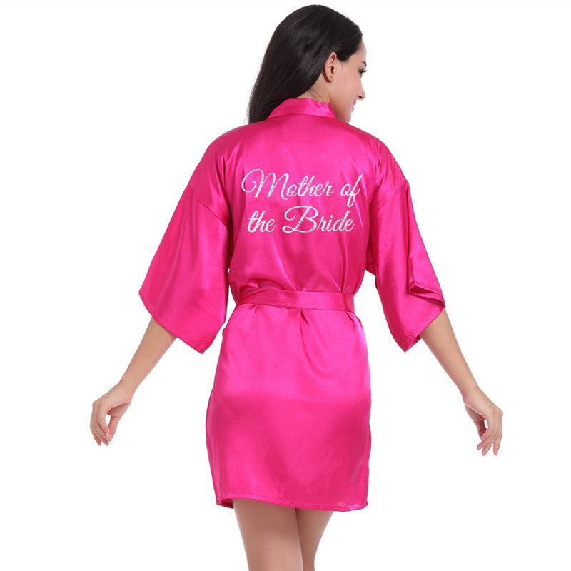 Hot Silver Glitter Mother Of The Bride Nightgown Bridal Robes Luxurious Weddings